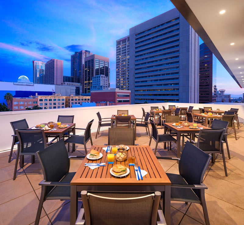 Rooftop after-event space